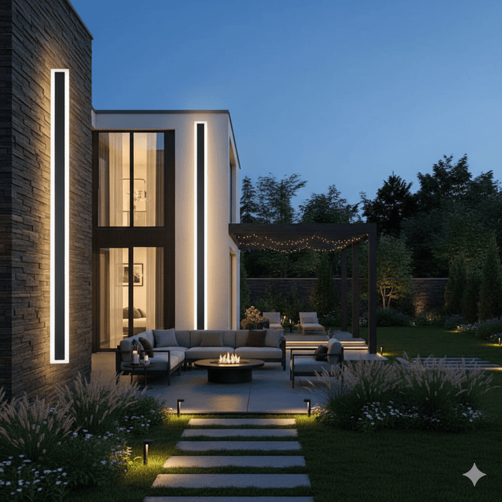 Lisslune | NOCTARA – Elegant Modern Outdoor Wall Light for Garden & Balcony