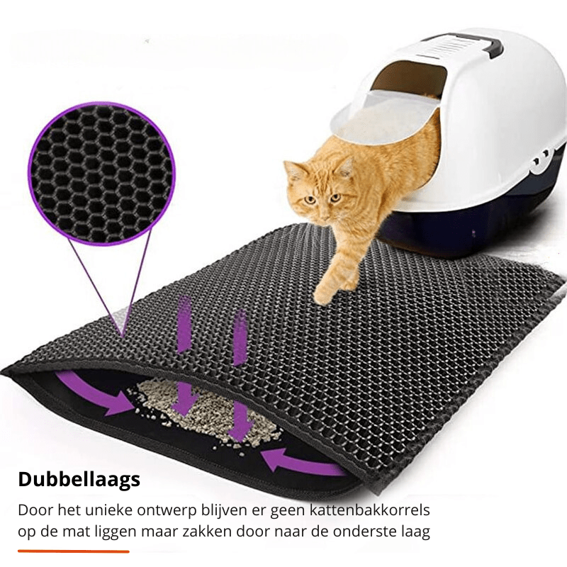 Lisslune | NON-LIPPURFECT – Non-Slip Cat Litter Mat with Double-Layer Design