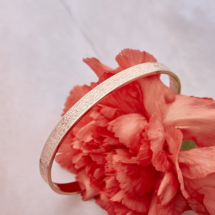 Lisslune | NOOR BANGLE – Adjustable Stainless Steel Bracelet with Ayatul Kursi Engraving