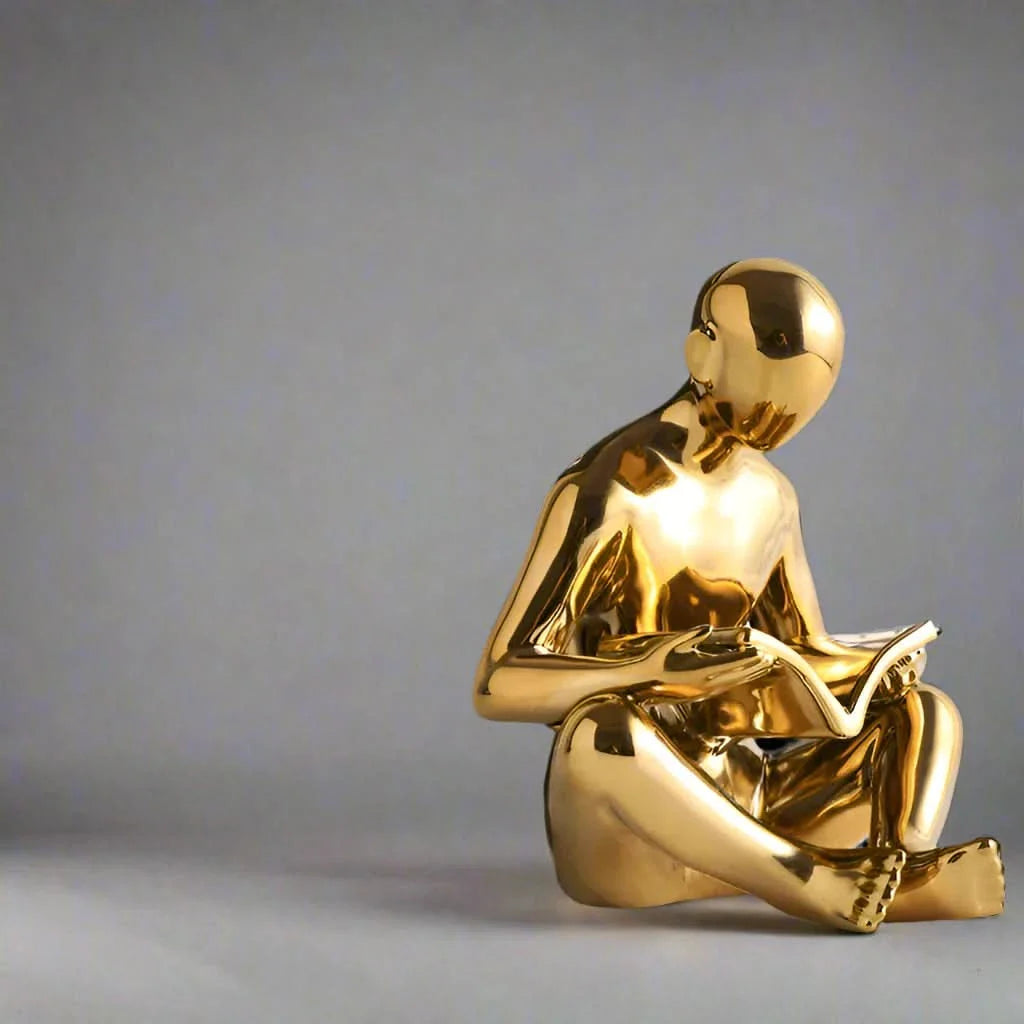 Lisslune | Liam - Creative bookend with reading man sculpture