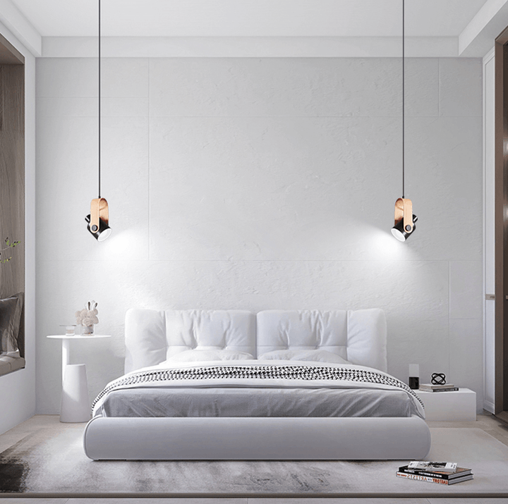 Lisslune | Nordic Wood & Metal Pendant Spotlight – Minimalist Hanging Light