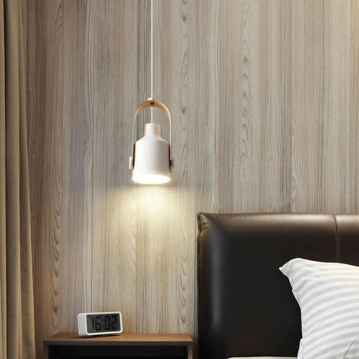 Lisslune | Nordic Wood & Metal Pendant Spotlight – Minimalist Hanging Light