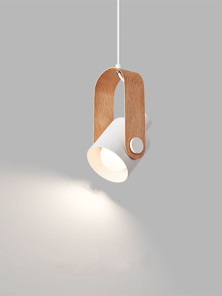Lisslune | Nordic Wood & Metal Pendant Spotlight – Minimalist Hanging Light