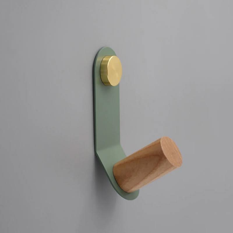 Lisslune | Scandinavian Pastel Wall Hook with Oak & Brass