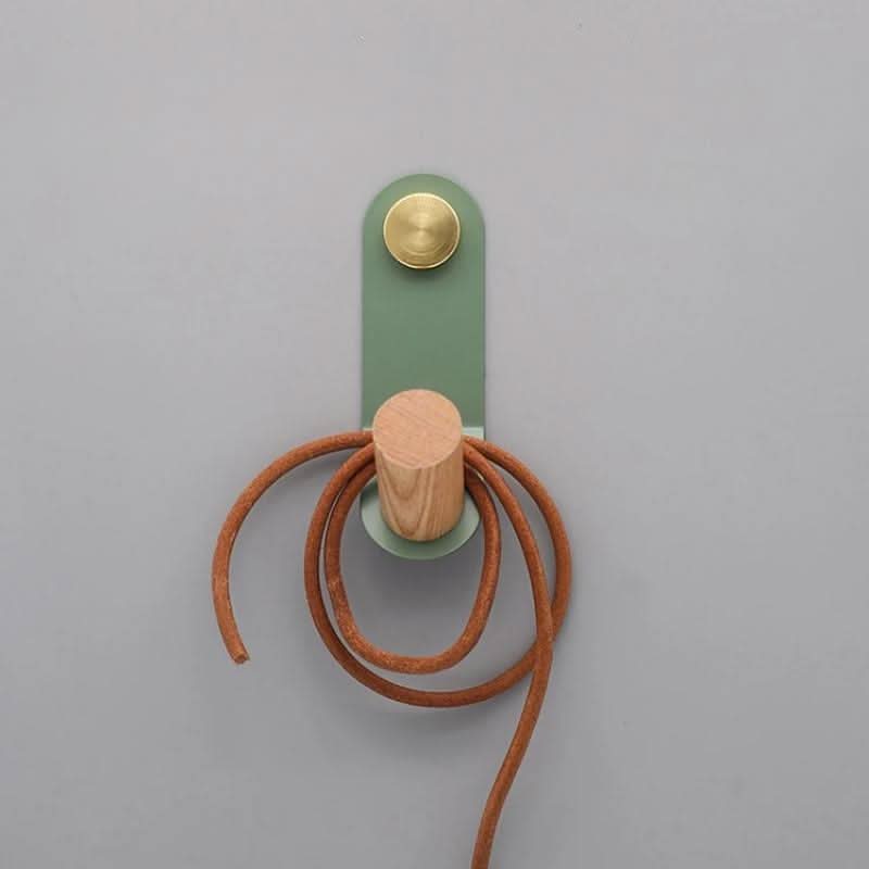 Lisslune | Scandinavian Pastel Wall Hook with Oak & Brass