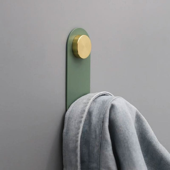 Lisslune | Scandinavian Pastel Wall Hook with Oak & Brass