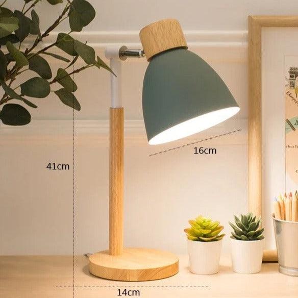 Lisslune | Nordic Table Lamp | Wood, Iron