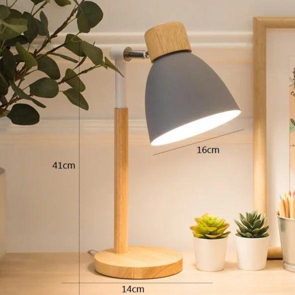 Lisslune | Nordic Table Lamp | Wood, Iron
