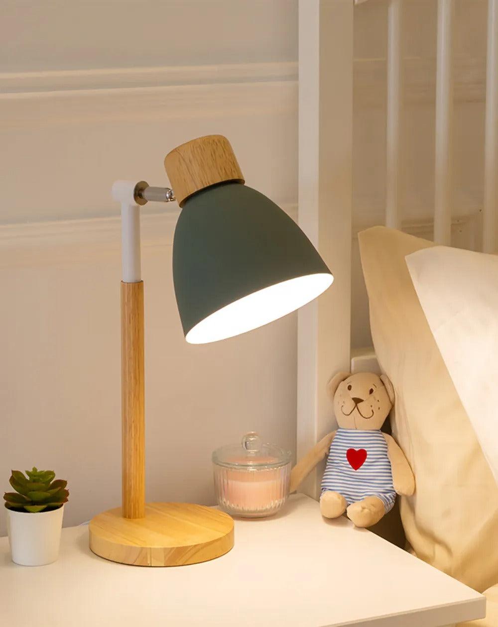 Lisslune | Nordic Table Lamp | Wood, Iron