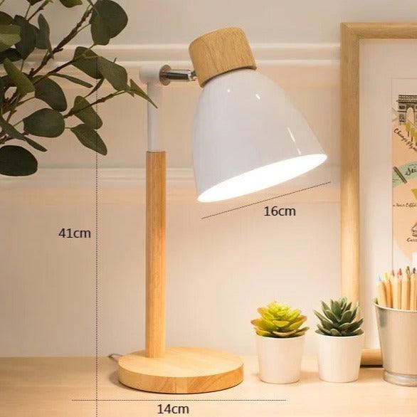 Lisslune | Nordic Table Lamp | Wood, Iron