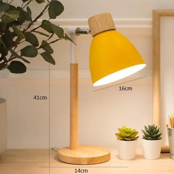 Lisslune | Nordic Table Lamp | Wood, Iron