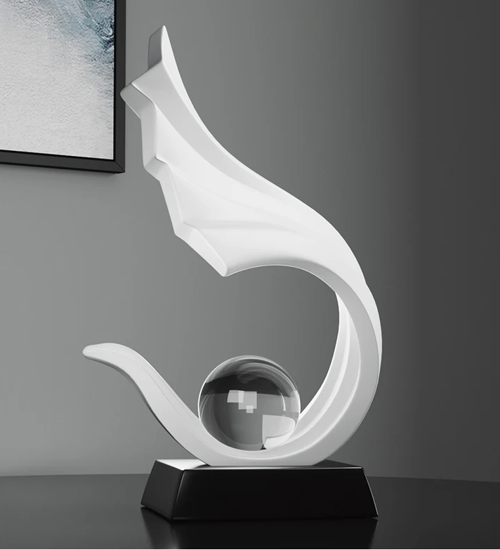 Lisslune | Orbelle – artistic abstract design with a crystal clear sphere
