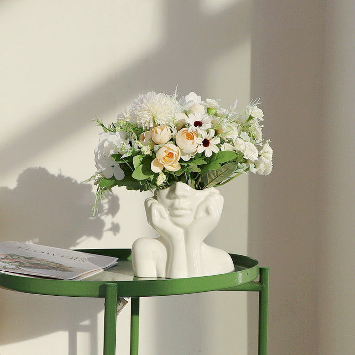 Rynx Elegance White Girl Figure Ceramic Vase