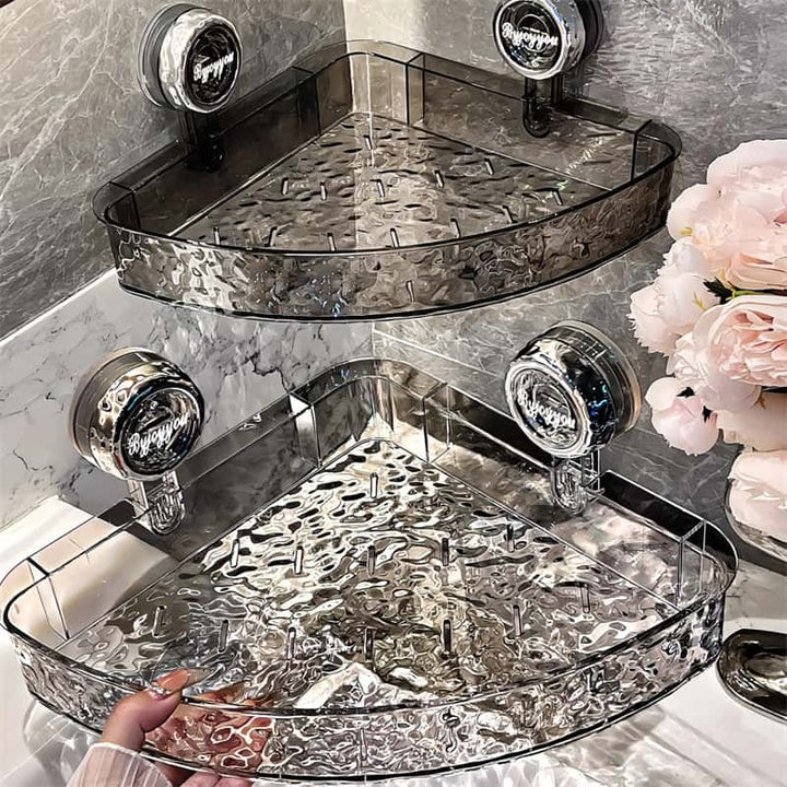 Lisslune | NordicGrip Wall Shelf – No-Drill, Suction Cup Mounted Organizer for Bathroom, Kitchen, and Office