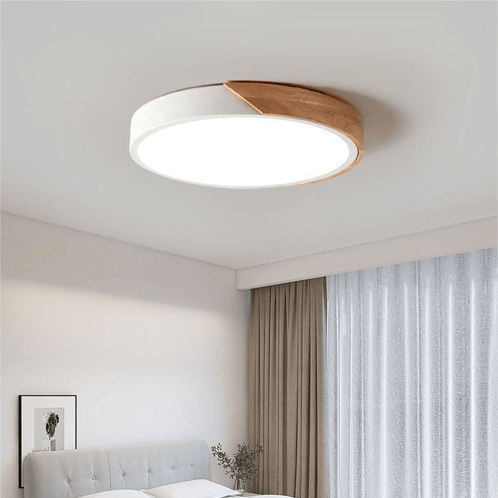 Lisslune | MACROLUME – Nordic Wooden Macaron LED Ceiling Light for Cozy Ambience