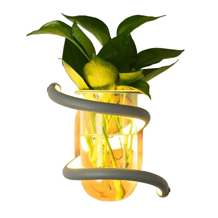 Lisslune | NORDLUME – Nordic Wooden Outdoor Wall Vase Lamp with LED Lighting
