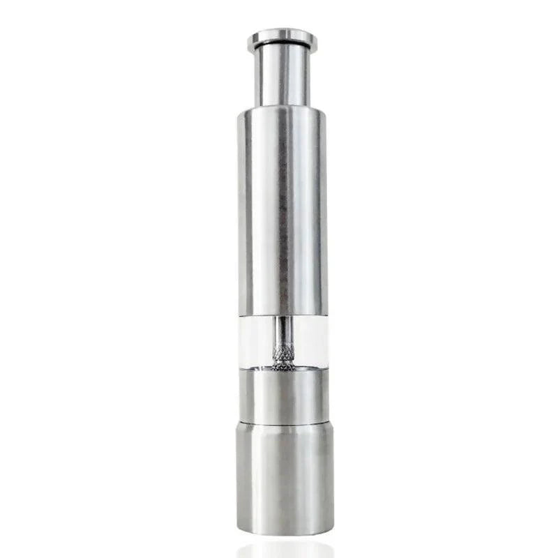 Lisslune | Stylish one-handed stainless steel spice mill with transparent viewing window - Essential kitchen cutter