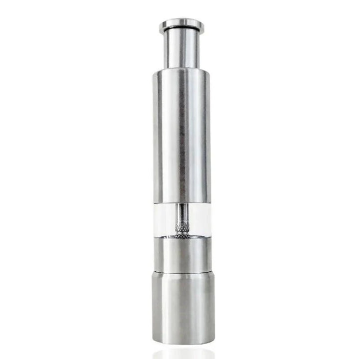 Lisslune | Stylish one-handed stainless steel spice mill with transparent viewing window - Essential kitchen cutter