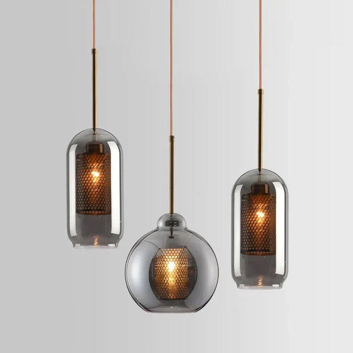 Lisslune | UrbanBeam – Stylish Iron and Glass Hanging Light