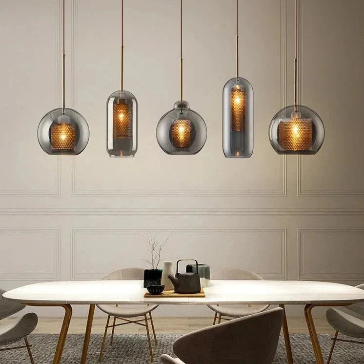Lisslune | UrbanBeam – Stylish Iron and Glass Hanging Light