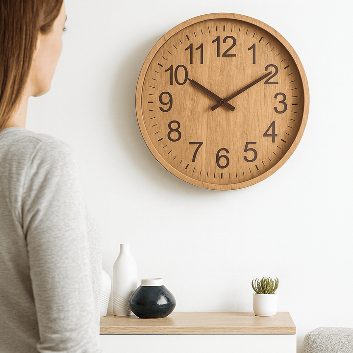 Lisslune | OAKTICK – Silent Wooden Wall Clock with Natural Charm