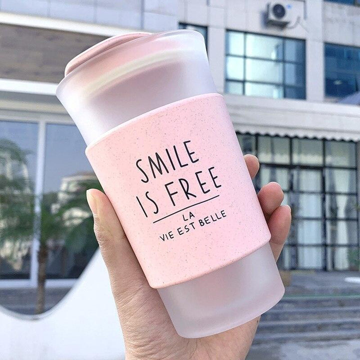 Lisslune | Elegant Korean-inspired Glass Water Bottle Duo for Trendy Students and Couples