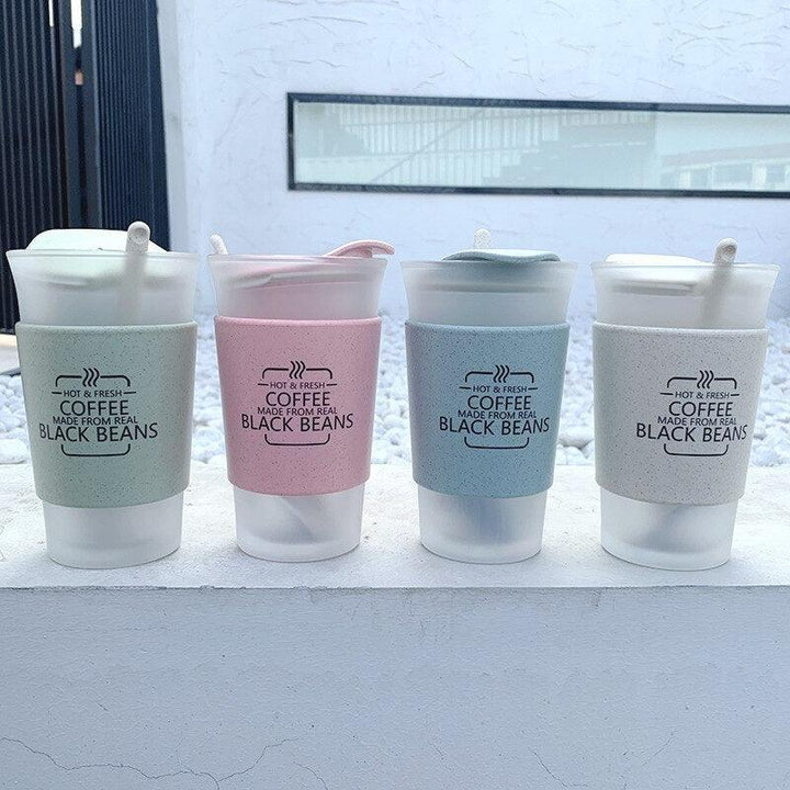 Lisslune | Elegant Korean-inspired Glass Water Bottle Duo for Trendy Students and Couples