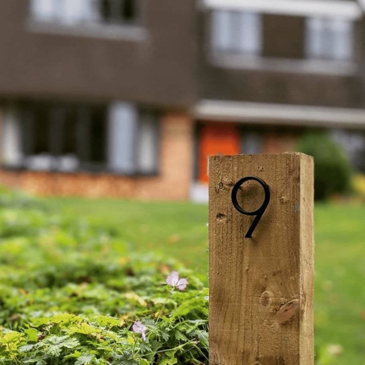 Lisslune | LumiMark Black House Number | Weatherproof | Modern Design | Outdoor Decoration | Easy Installation