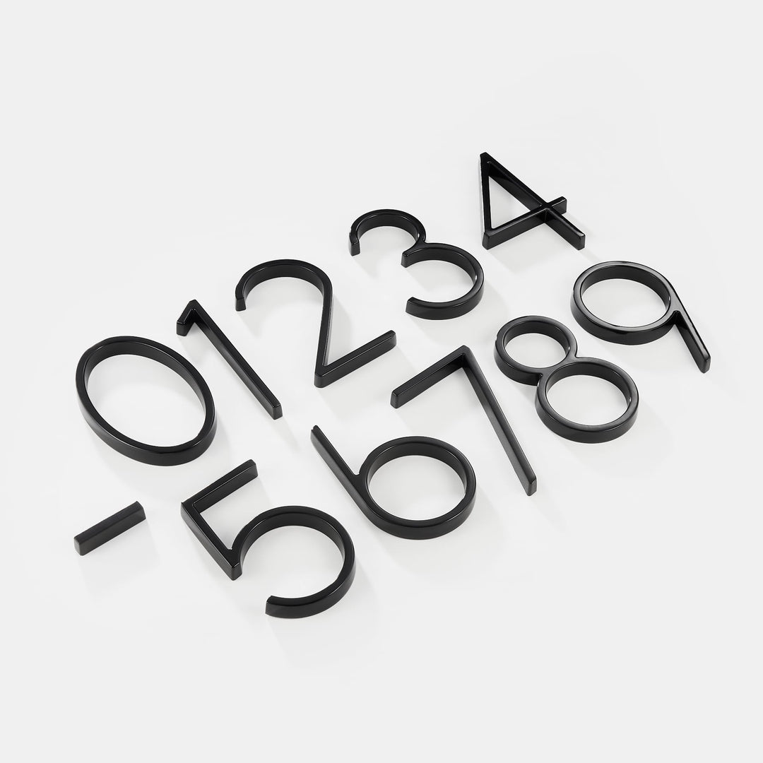 Lisslune | Black House Numbers | Modern and Weatherproof House Decoration