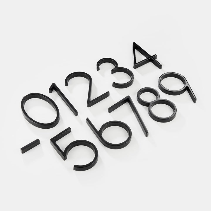 Lisslune | LumiMark Black House Number | Weatherproof | Modern Design | Outdoor Decoration | Easy Installation