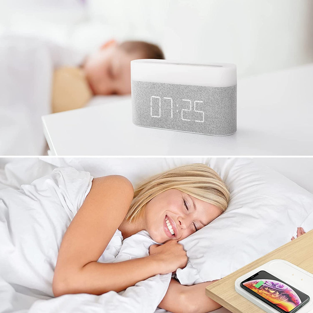 Lisslune | 3-in-1 Wireless Charger, LED Lamp & Digital Alarm Clock | Fast Charging Dock