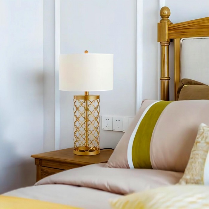 Lisslune | OpalGlow - Elegant perforated table lamp