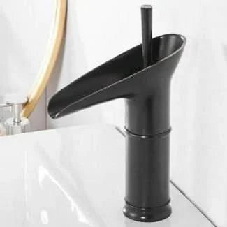 Lisslune | Antique Brass Waterfall Bathroom Sink Faucet