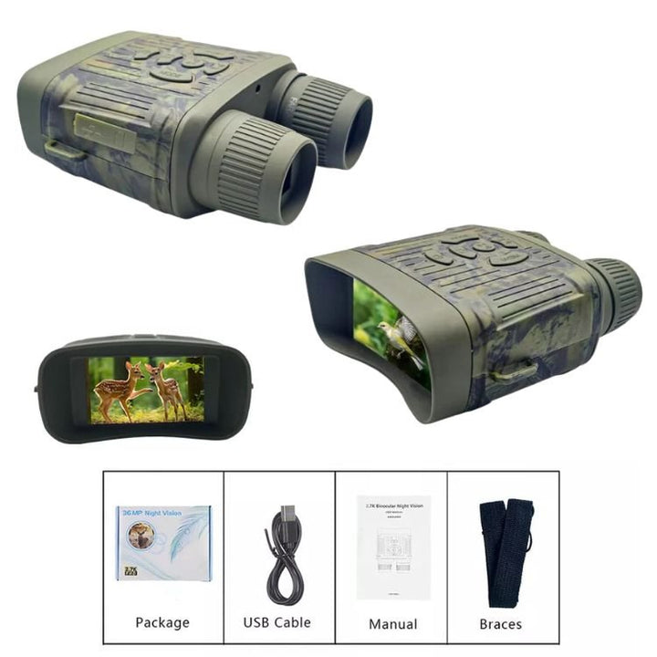 Lisslune | Infrared Night Vision Binoculars | HD Clarity, 305m Range & Ideal for Wildlife Observation and Home Security