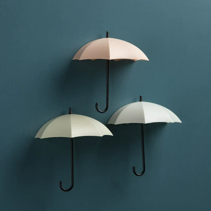 Lisslune | Cute Umbrella Wall Hook - No-Drill Key & Coat Hanger