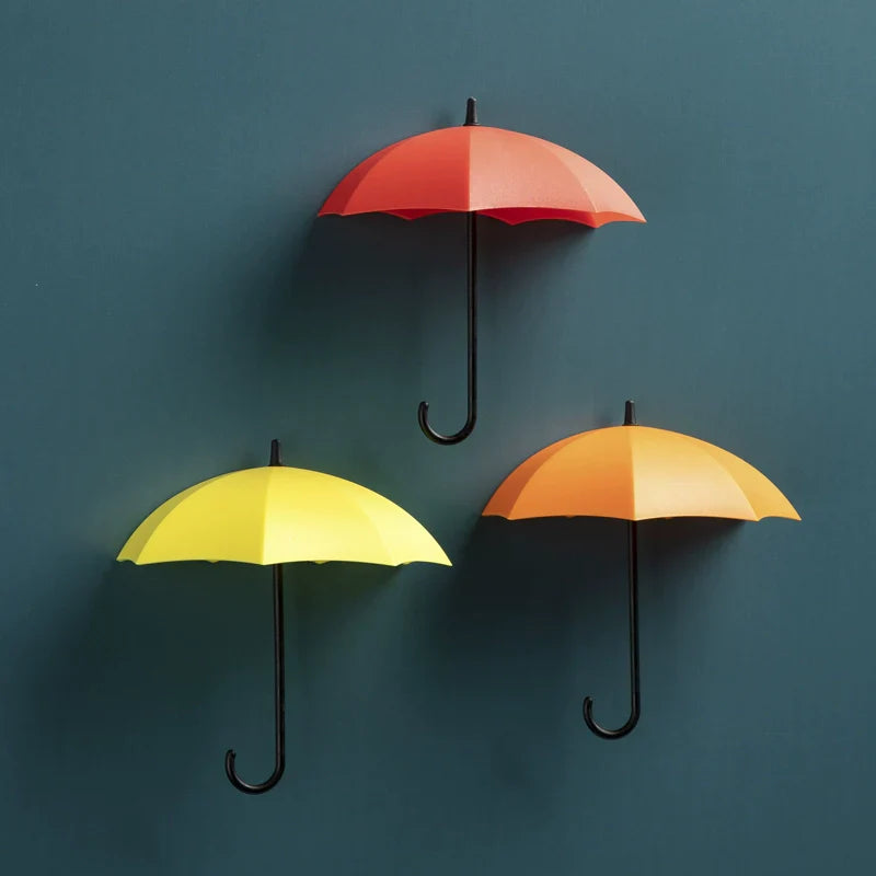 Lisslune | Cute Umbrella Wall Hook - No-Drill Key & Coat Hanger