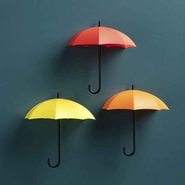 Lisslune | Cute Umbrella Wall Hook - No-Drill Key & Coat Hanger