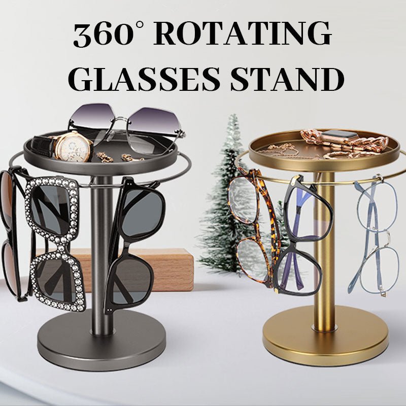 Lisslune | OPTITURN – 360° Rotating Glasses Stand with Compact Design & Versatile Functionality