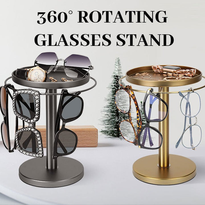 Lisslune | OPTITURN – 360° Rotating Glasses Stand with Compact Design & Versatile Functionality