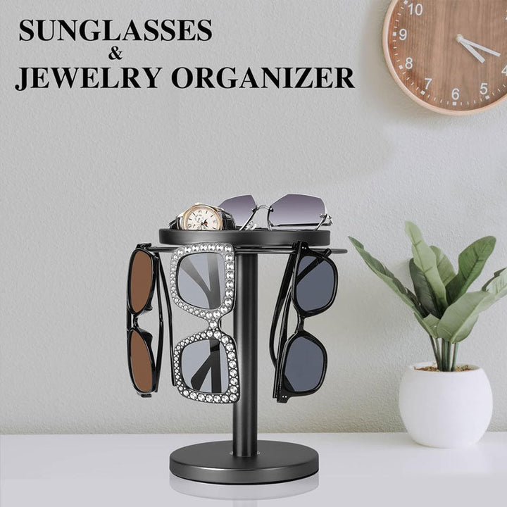 Lisslune | OPTITURN – 360° Rotating Glasses Stand with Compact Design & Versatile Functionality