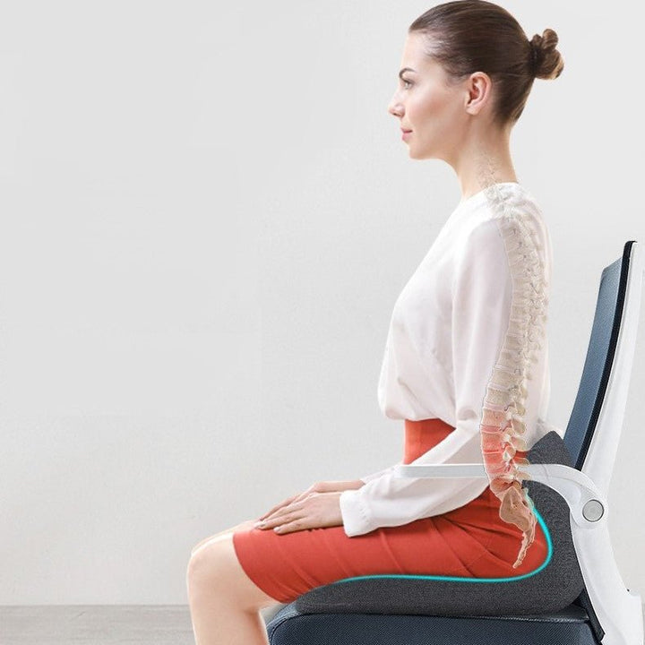Lisslune | ORALIU – L-Shape Memory Foam Cushion for Orthopedic Back & Coccyx Relief