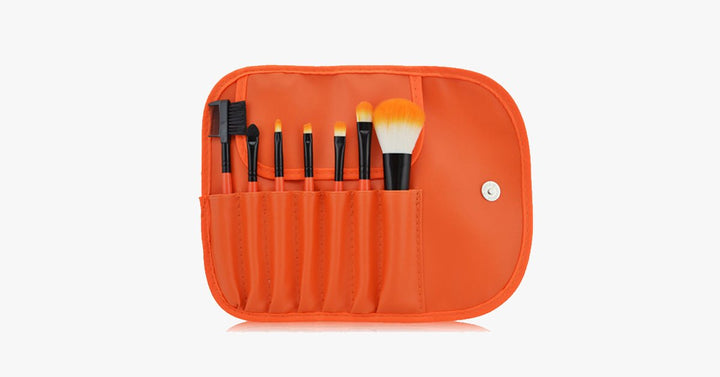 Lisslune | 7-piece classic brush set in orange