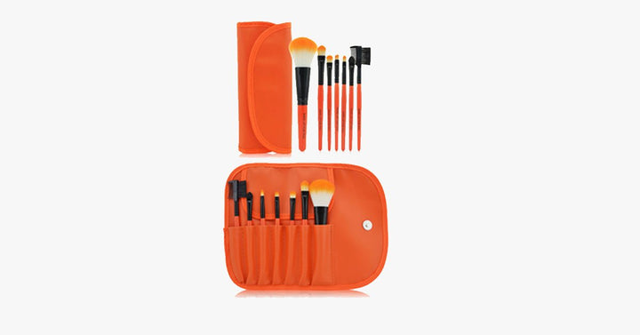Lisslune | 7-piece classic brush set in orange
