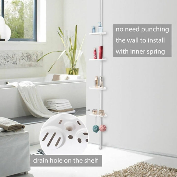 Lisslune | Organiva Premium Shower Storage Tower | Extendable bathroom shelf with waterproof design