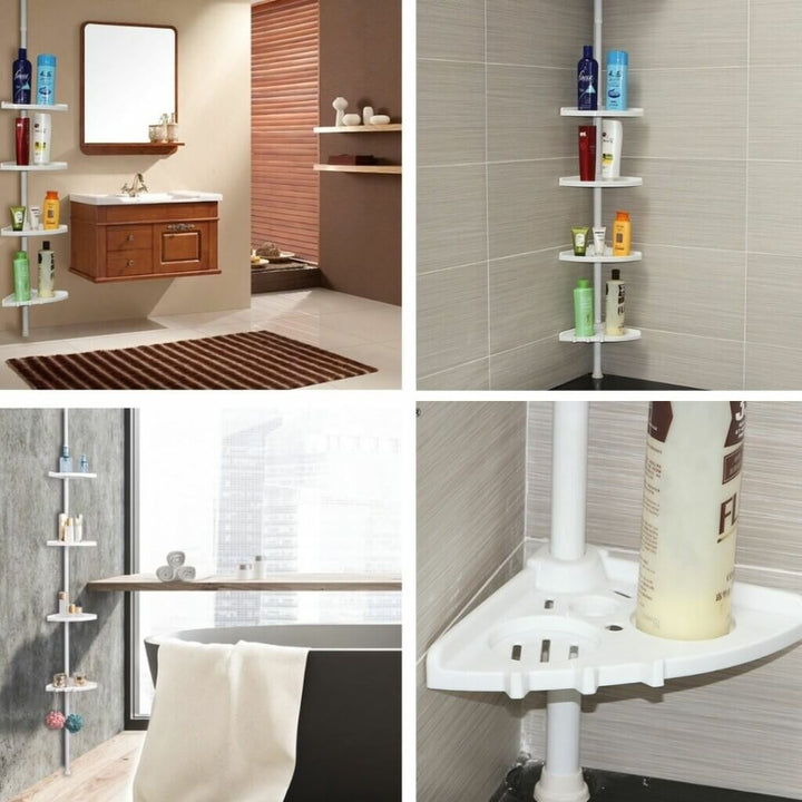 Lisslune | Organiva Premium Shower Storage Tower | Extendable bathroom shelf with waterproof design