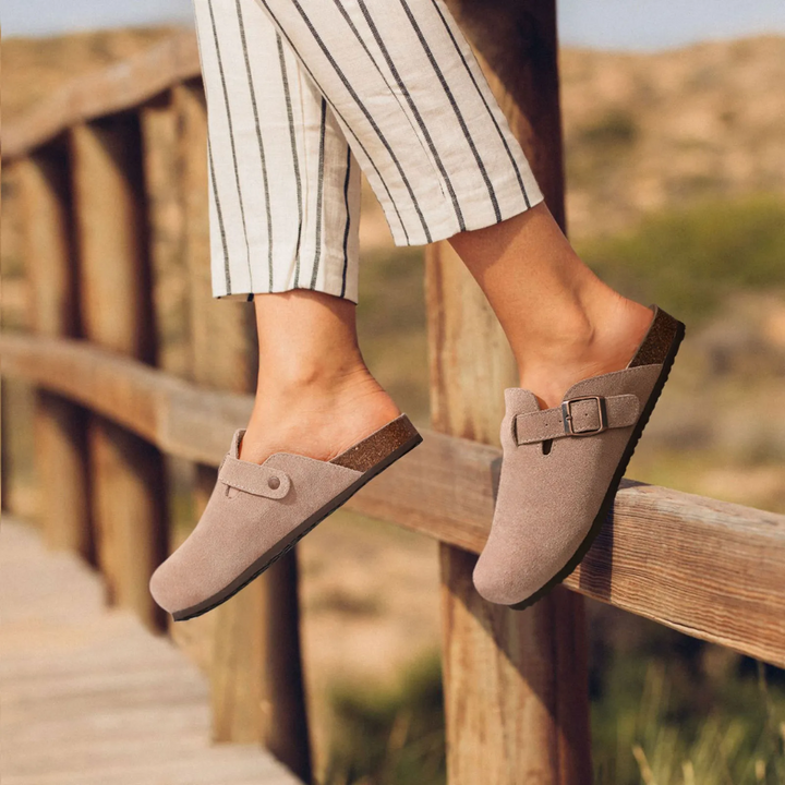 Lisslune | Men's Slippers FootRest with Fleece and Cork Sole