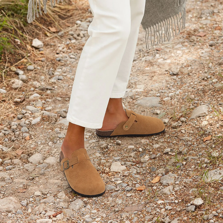 Lisslune | Men's Slippers FootRest with Fleece and Cork Sole