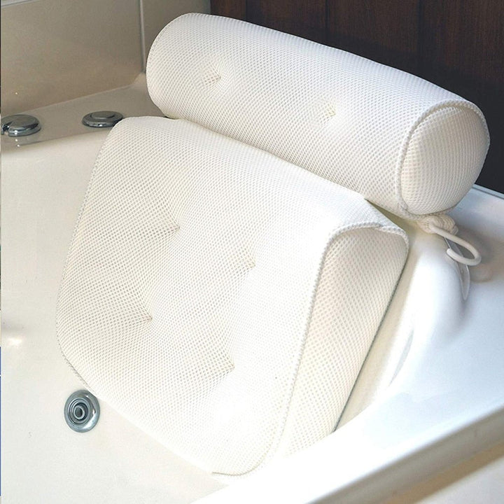 Lisslune | Orthopedic Bathtub Pillow - Breathable Bathtub Headrest Pillow made of 3D Mesh Fabric with Suction Cups