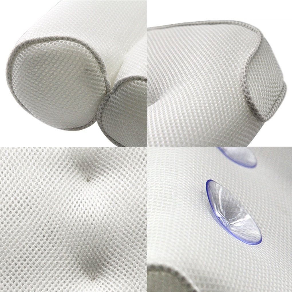 Lisslune | Orthopedic Bathtub Pillow - Breathable Bathtub Headrest Pillow made of 3D Mesh Fabric with Suction Cups