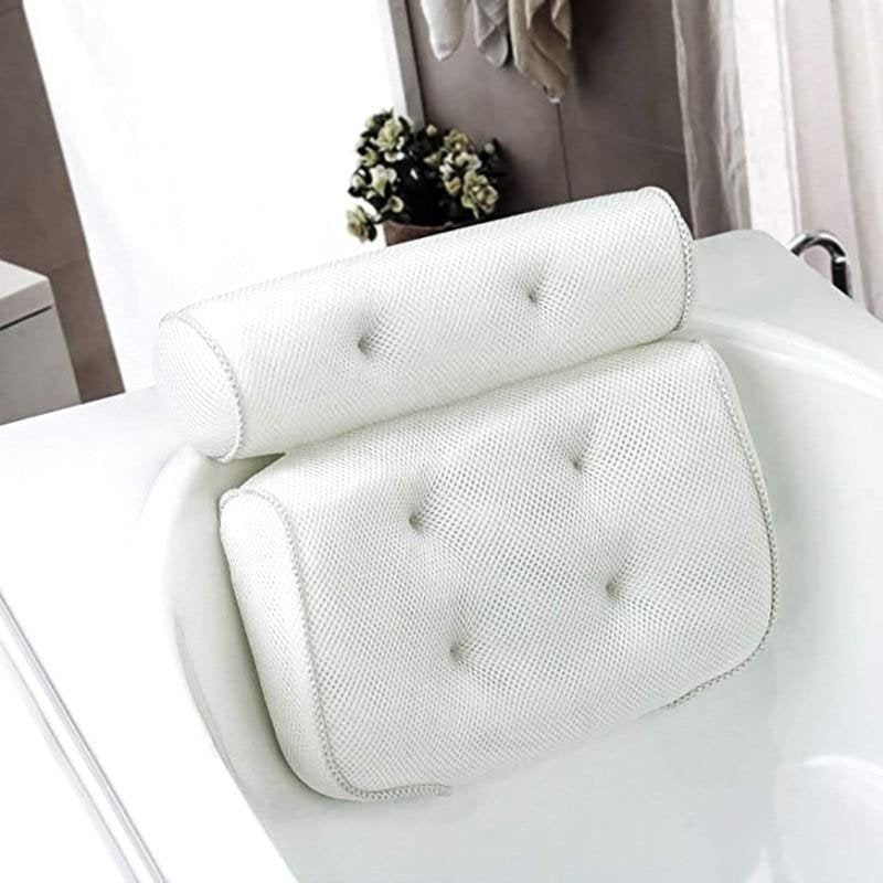 Lisslune | Orthopedic Bathtub Pillow - Breathable Bathtub Headrest Pillow made of 3D Mesh Fabric with Suction Cups